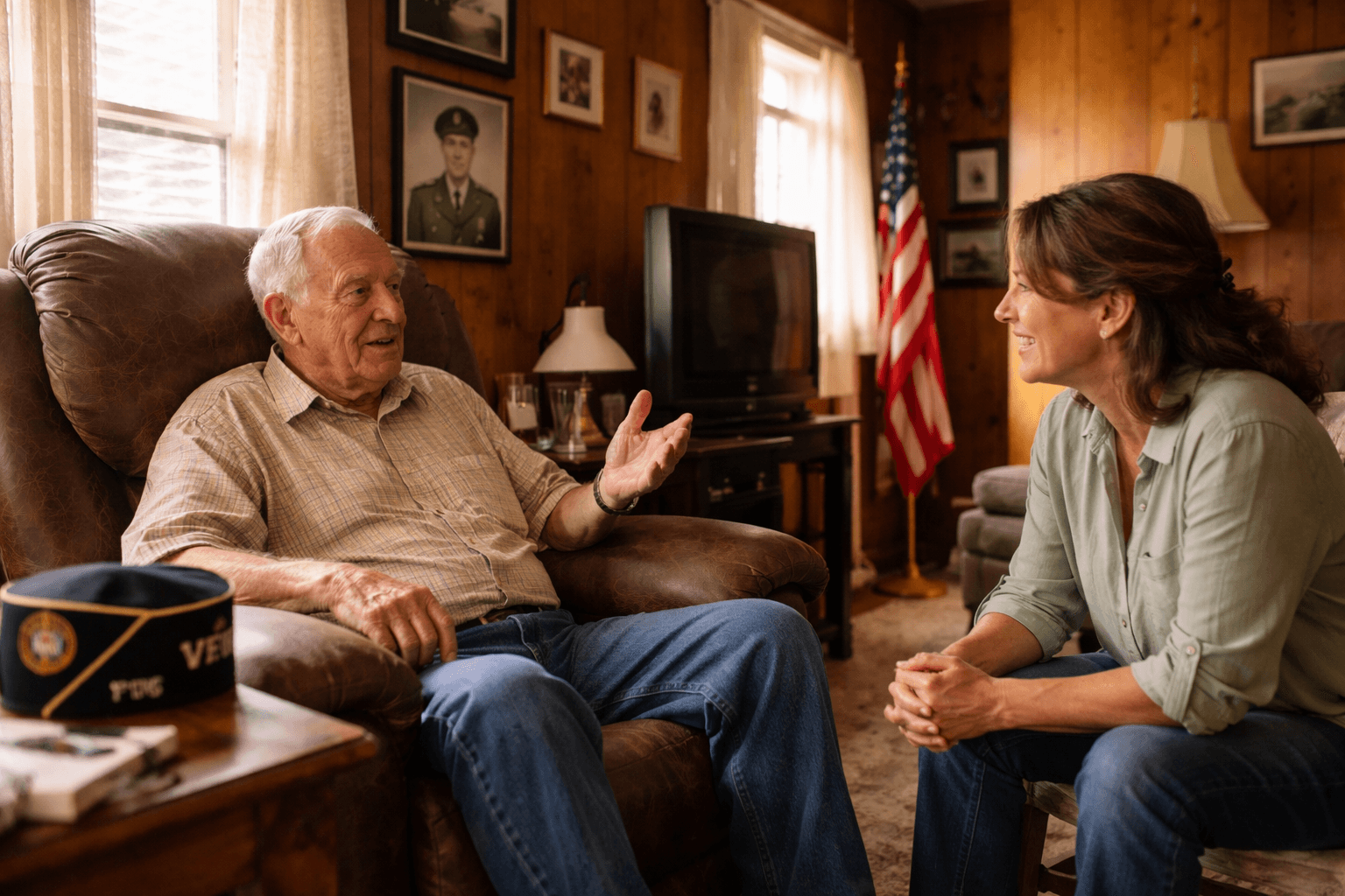 Veteran with caregiver — Beyond Care VA benefits
